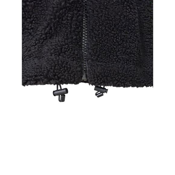 S13 Women Westside Mixed Media Coat XXL Black Sherpa Fleece Puffer Winter Jacket - Picture 10 of 16